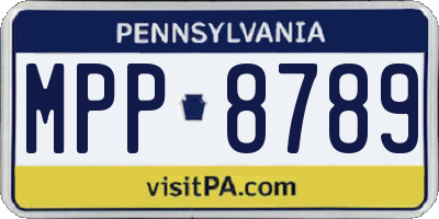 PA license plate MPP8789