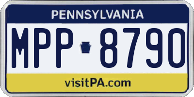 PA license plate MPP8790
