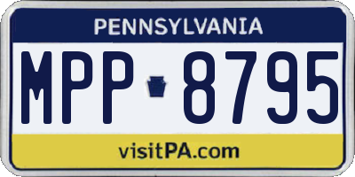 PA license plate MPP8795