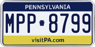 PA license plate MPP8799