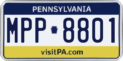 PA license plate MPP8801