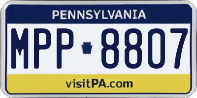 PA license plate MPP8807