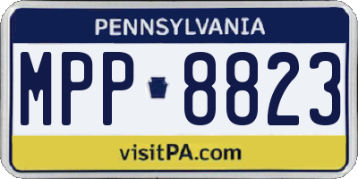 PA license plate MPP8823