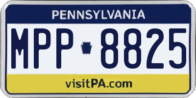 PA license plate MPP8825
