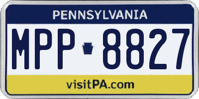 PA license plate MPP8827