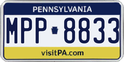 PA license plate MPP8833