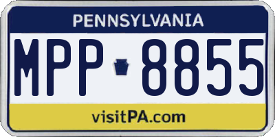 PA license plate MPP8855
