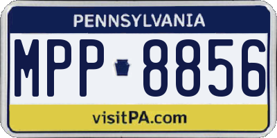PA license plate MPP8856