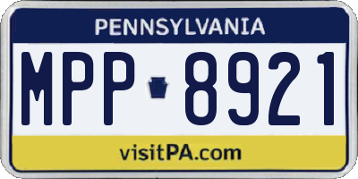 PA license plate MPP8921
