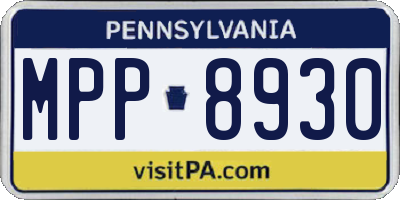 PA license plate MPP8930