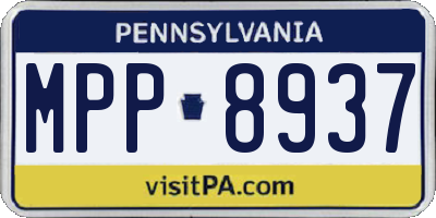 PA license plate MPP8937
