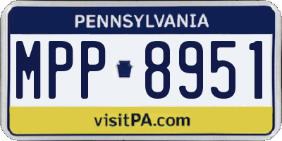 PA license plate MPP8951