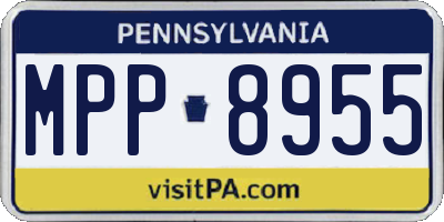 PA license plate MPP8955