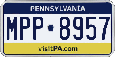 PA license plate MPP8957