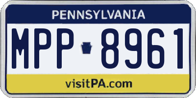 PA license plate MPP8961