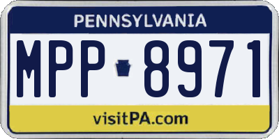 PA license plate MPP8971