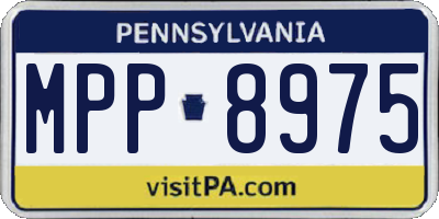 PA license plate MPP8975
