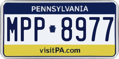 PA license plate MPP8977