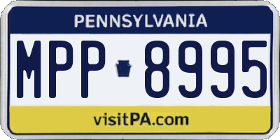 PA license plate MPP8995