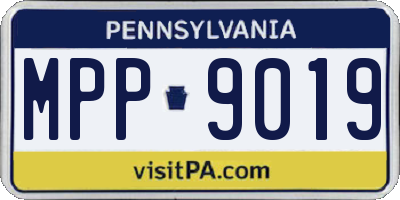 PA license plate MPP9019