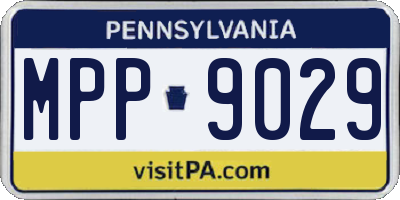 PA license plate MPP9029