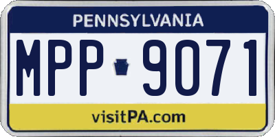 PA license plate MPP9071