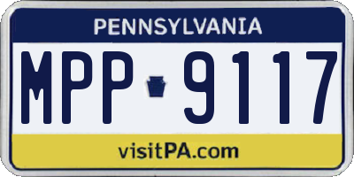 PA license plate MPP9117