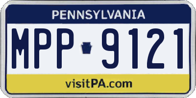 PA license plate MPP9121