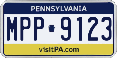 PA license plate MPP9123