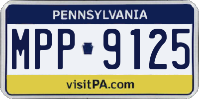 PA license plate MPP9125