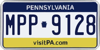PA license plate MPP9128