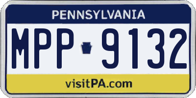 PA license plate MPP9132