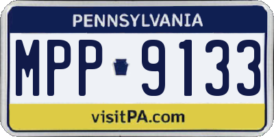 PA license plate MPP9133