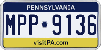 PA license plate MPP9136