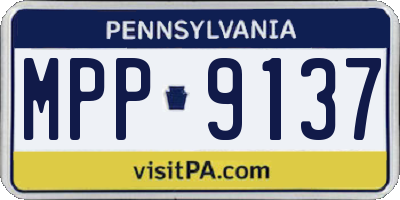 PA license plate MPP9137