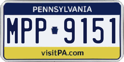 PA license plate MPP9151