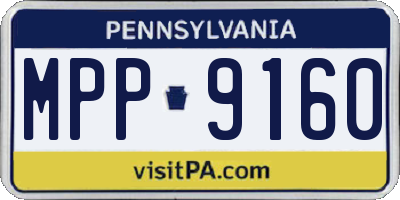 PA license plate MPP9160