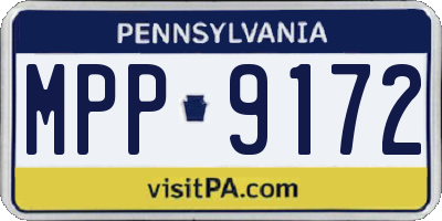 PA license plate MPP9172