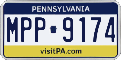 PA license plate MPP9174