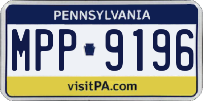 PA license plate MPP9196