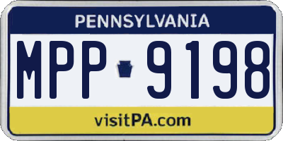 PA license plate MPP9198