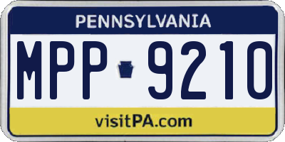 PA license plate MPP9210