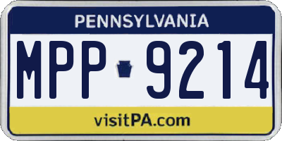 PA license plate MPP9214