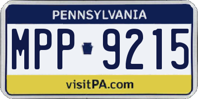 PA license plate MPP9215
