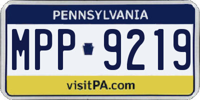 PA license plate MPP9219
