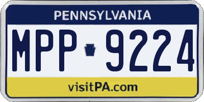 PA license plate MPP9224