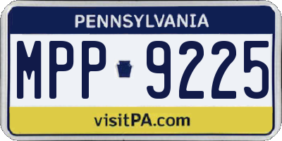 PA license plate MPP9225