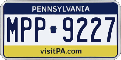 PA license plate MPP9227