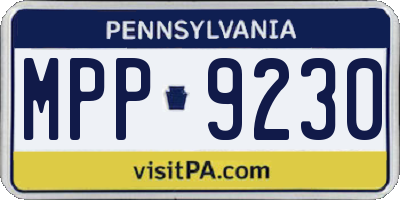 PA license plate MPP9230