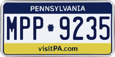 PA license plate MPP9235